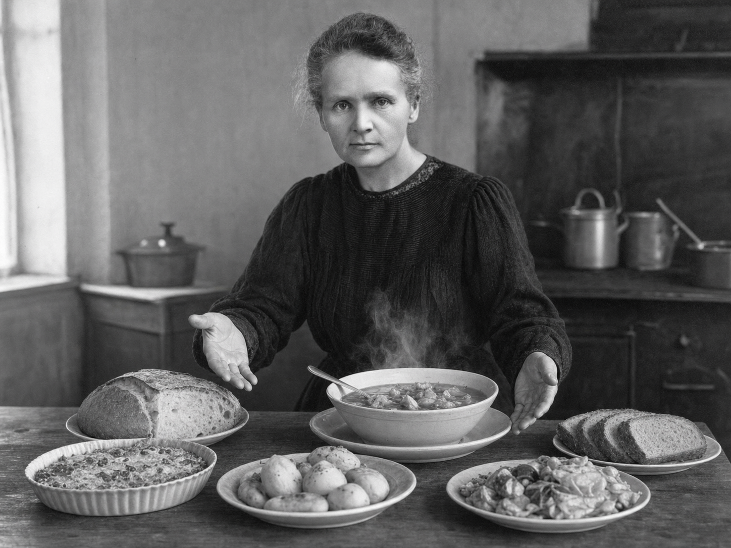 Marie Curie à table