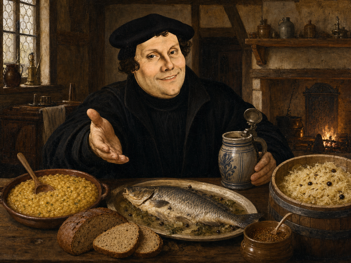 Martin Luther at the table