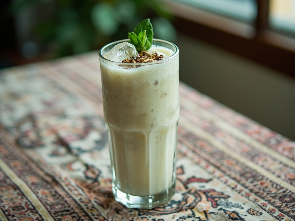 Doogh (fermented mint drink)