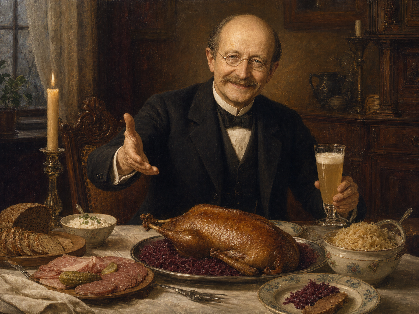 Max Planck at the table