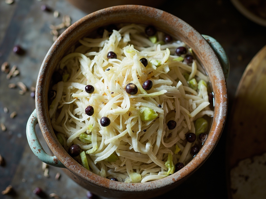 Homemade Sour Cabbage (Sauerkraut)