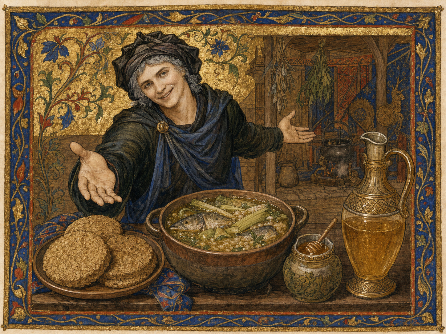 Merlin at the table