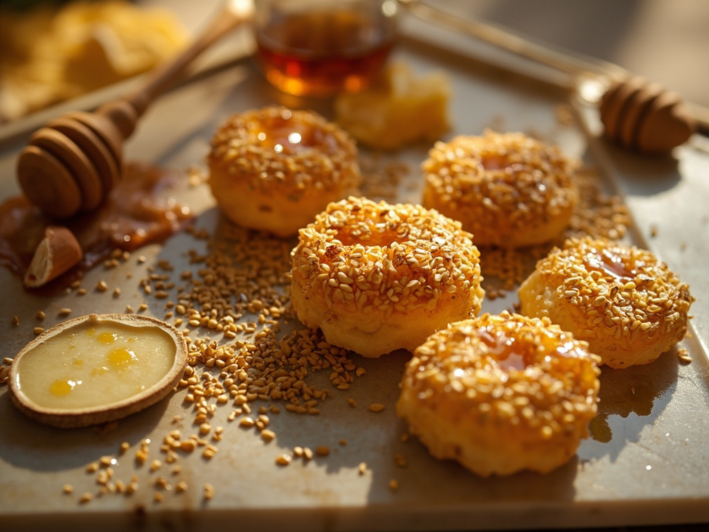 Melitoutta, honey and sesame cake