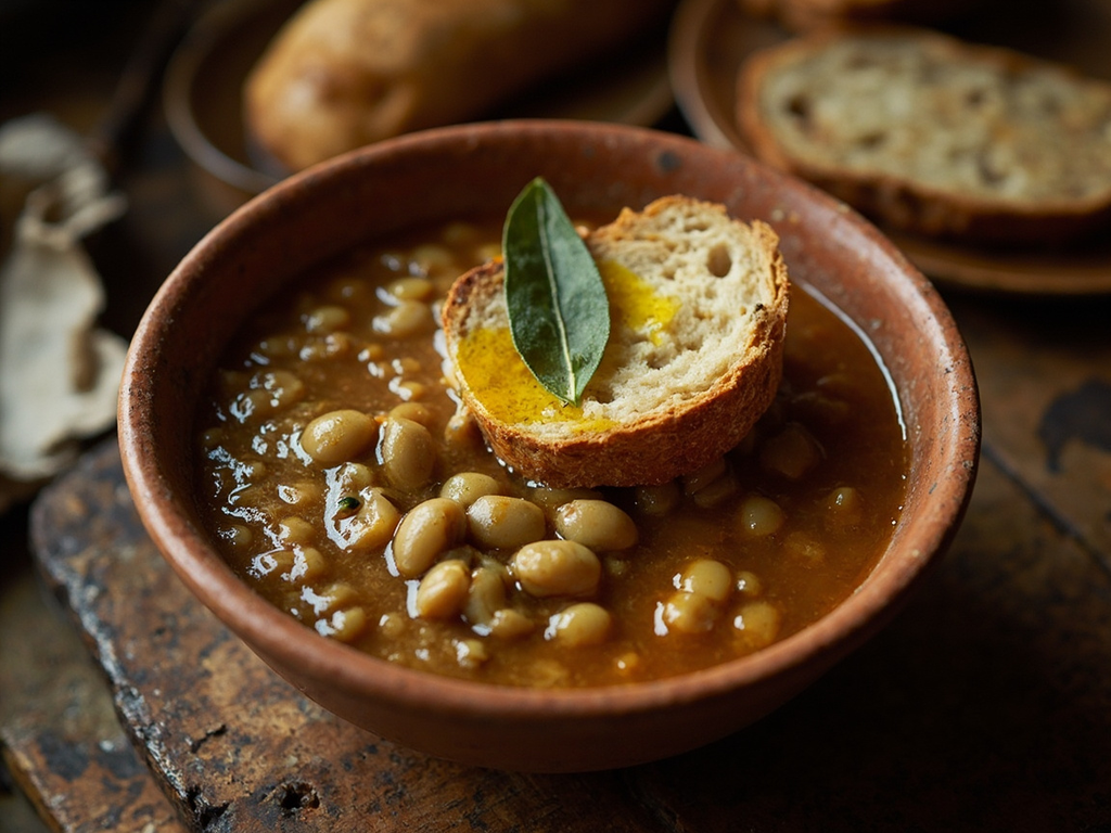 Minestra di fave secche (soupe de fèves sèches)
