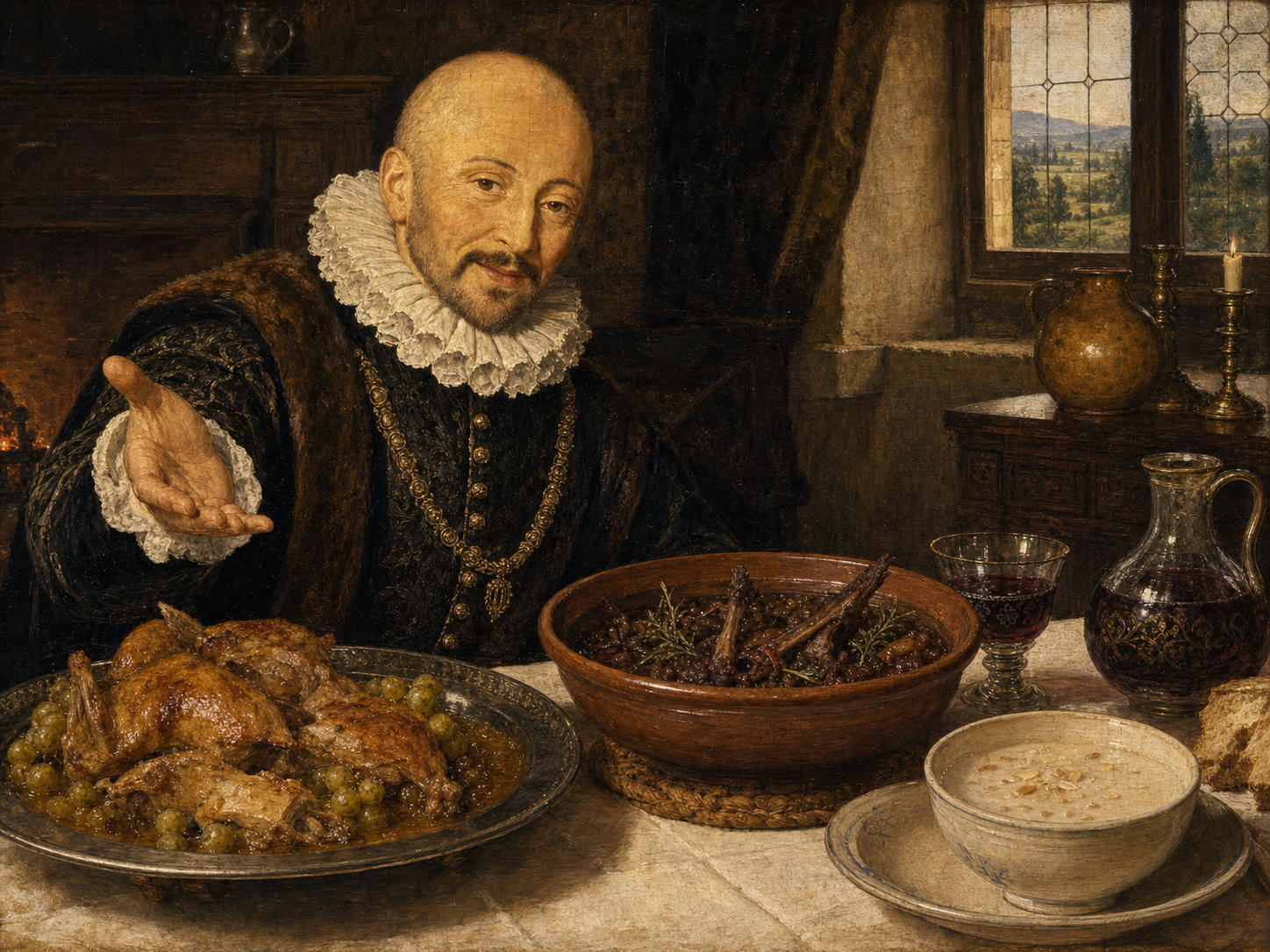Michel de Montaigne à table