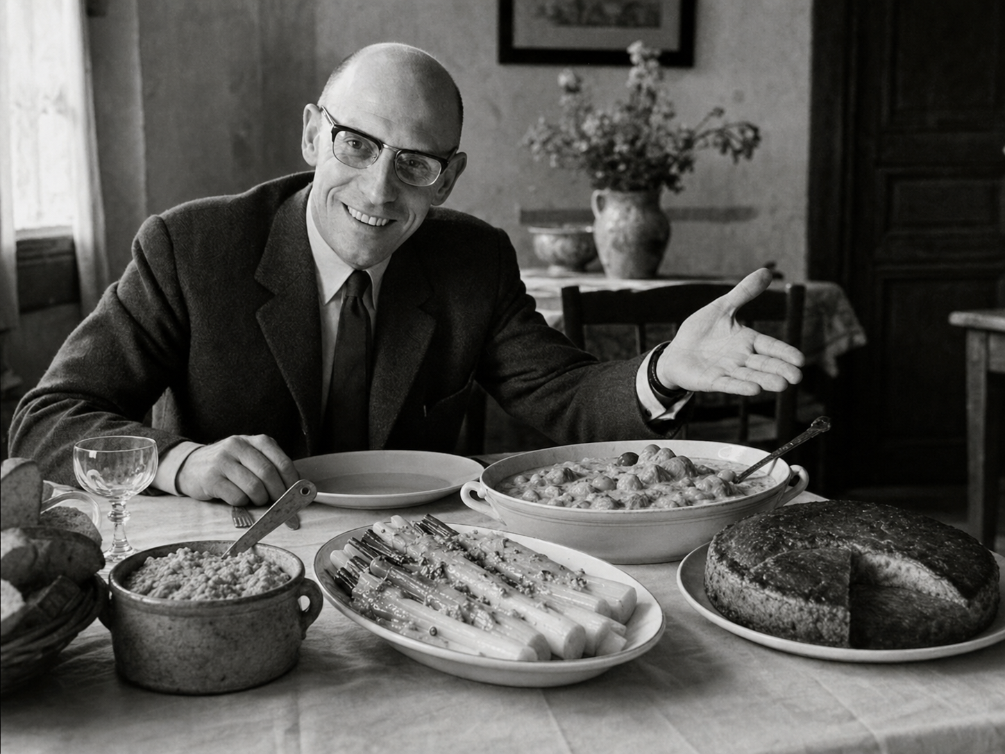 Michel Foucault at the table
