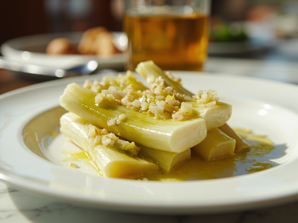 Leeks Vinaigrette with Mustard