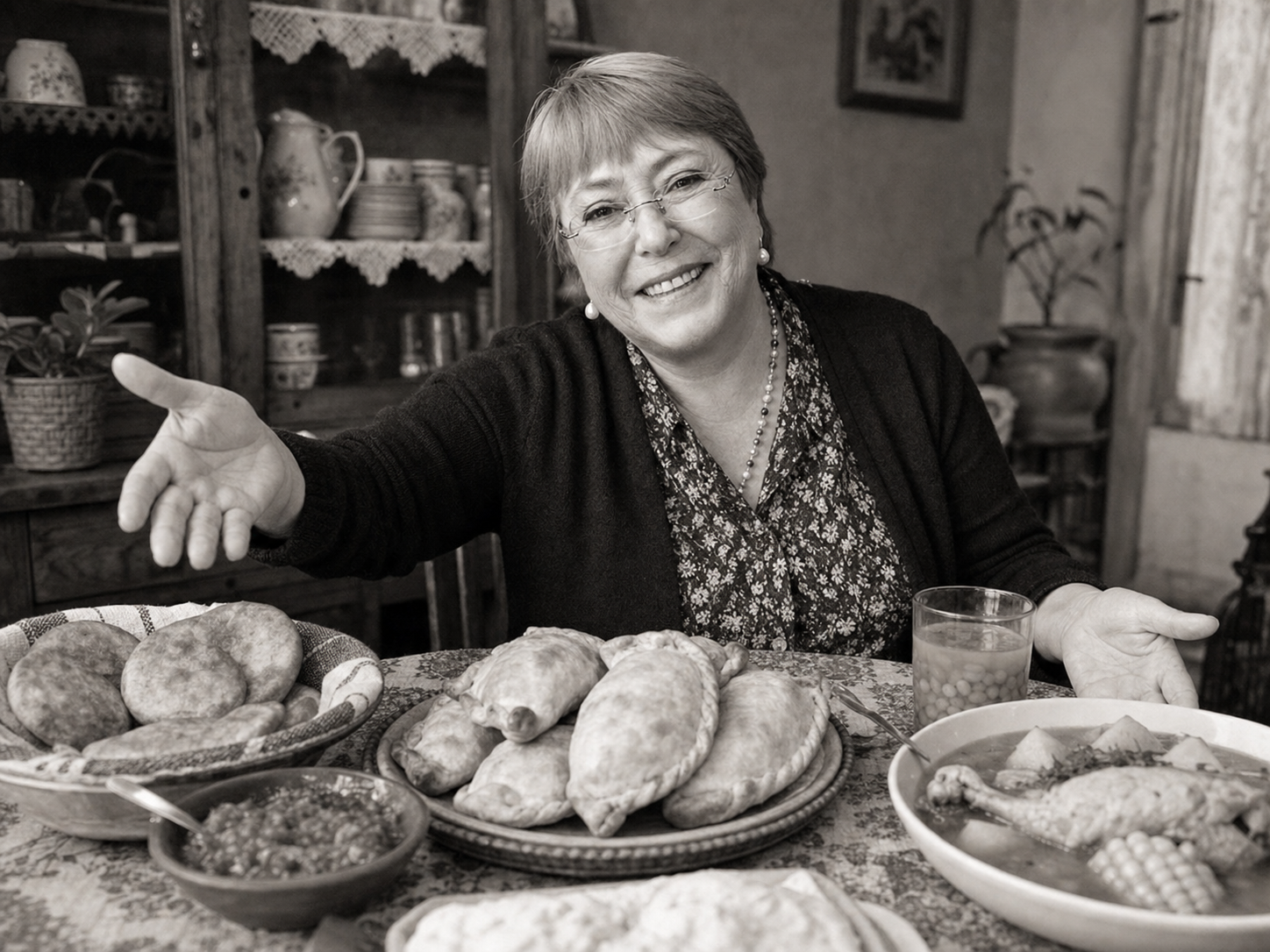 Michelle Bachelet à table