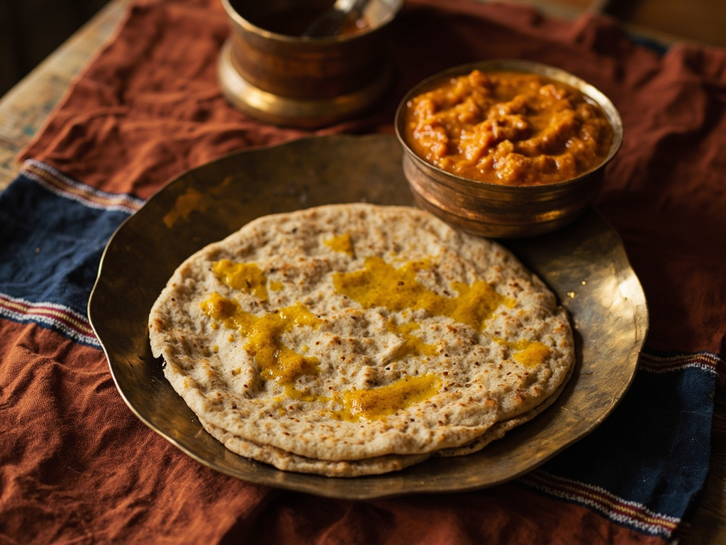 Bajre ki roti et dal de lentilles