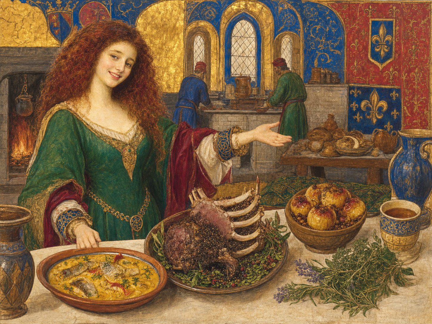 Morgan le Fay at the table
