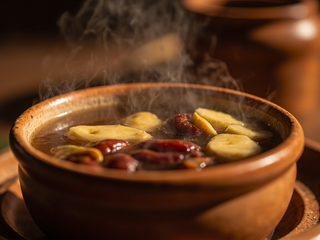 Décoction chaude de gingembre et de jujubes