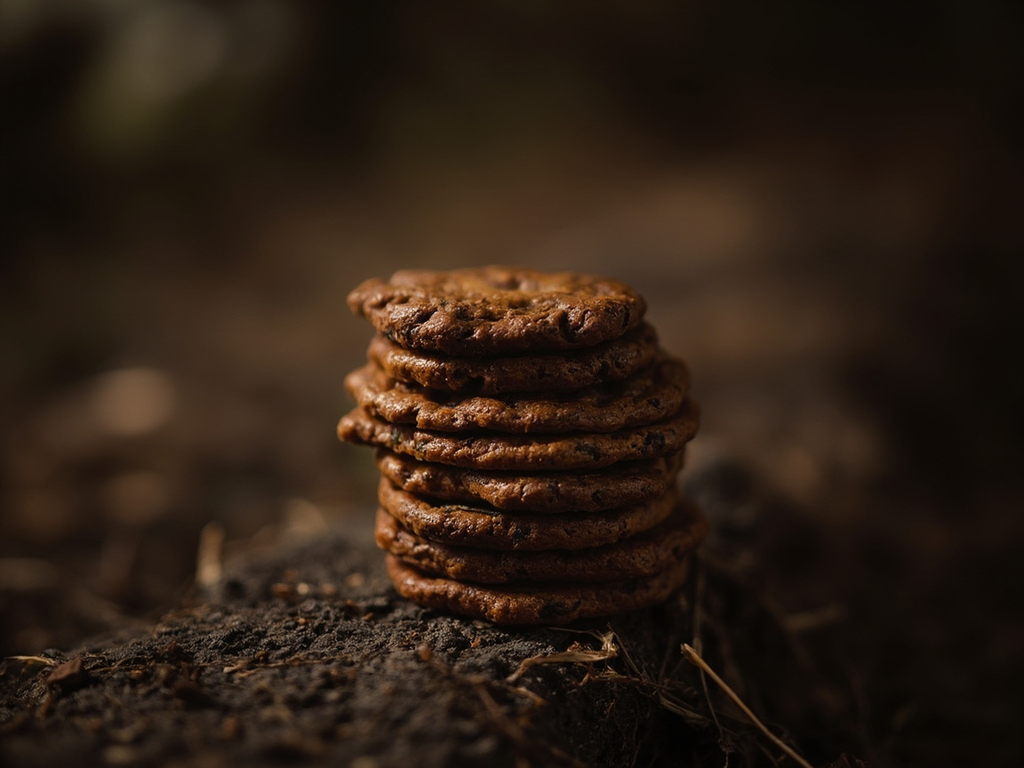 Aruhe galette — pounded fern root
