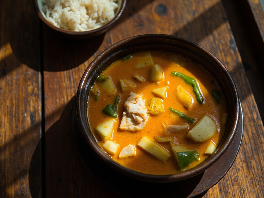 Kaeng som pla (แกงส้มปลา) — sour curry with river fish