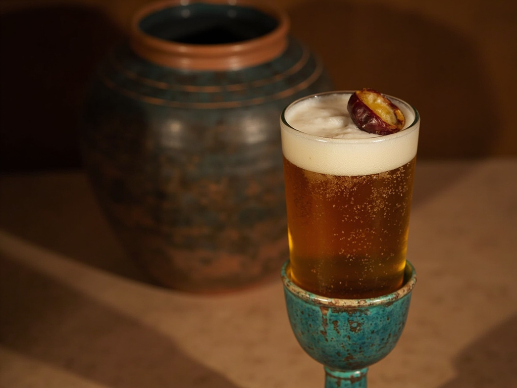 Bière douce d'orge au miel et à la datte