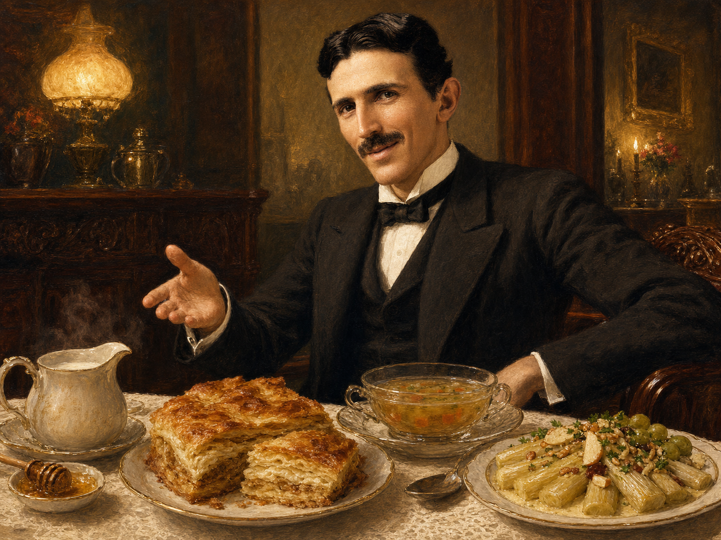 Nikola Tesla à table