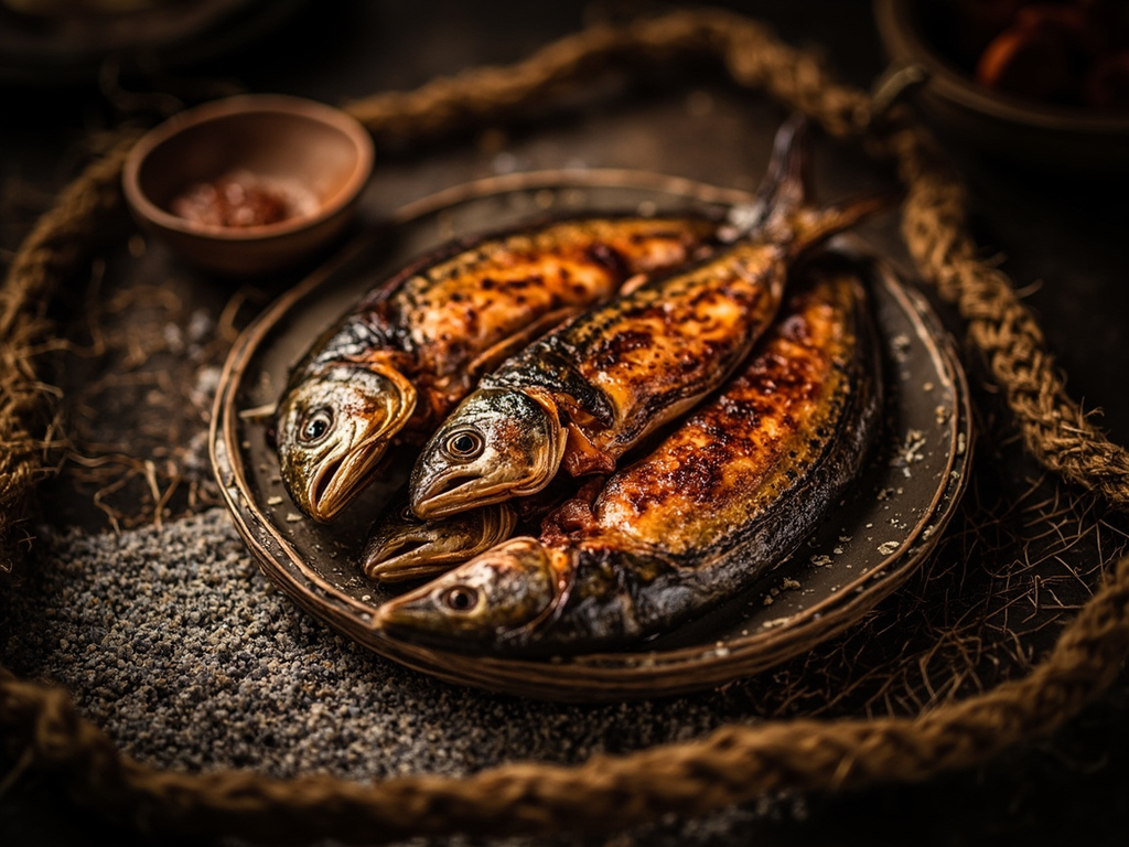 Ẹja yíyan — poisson fumé et salé au sel marin