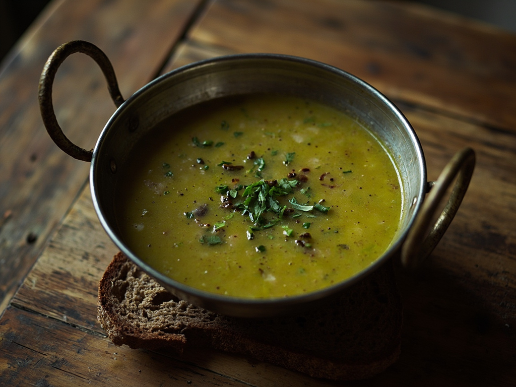 Split pea soup with fine herbs