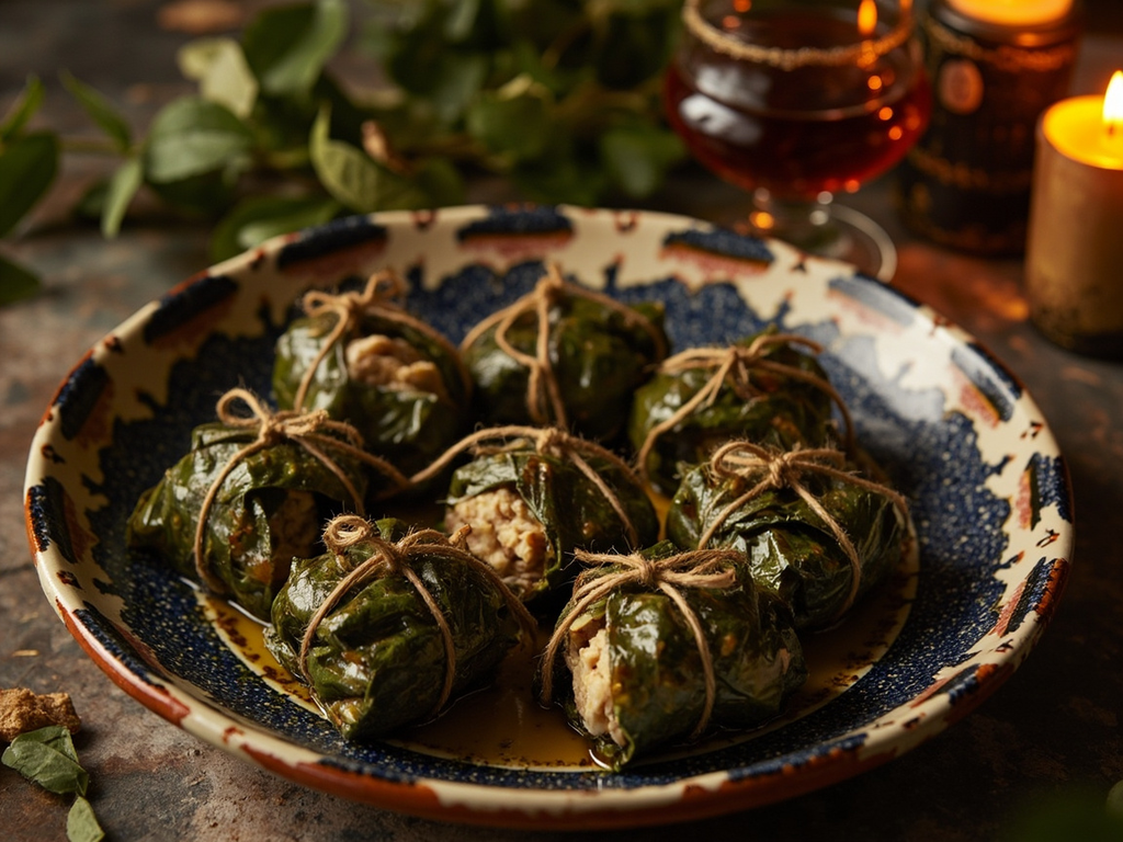 Thria, feuilles de figuier farcies au festin des noces