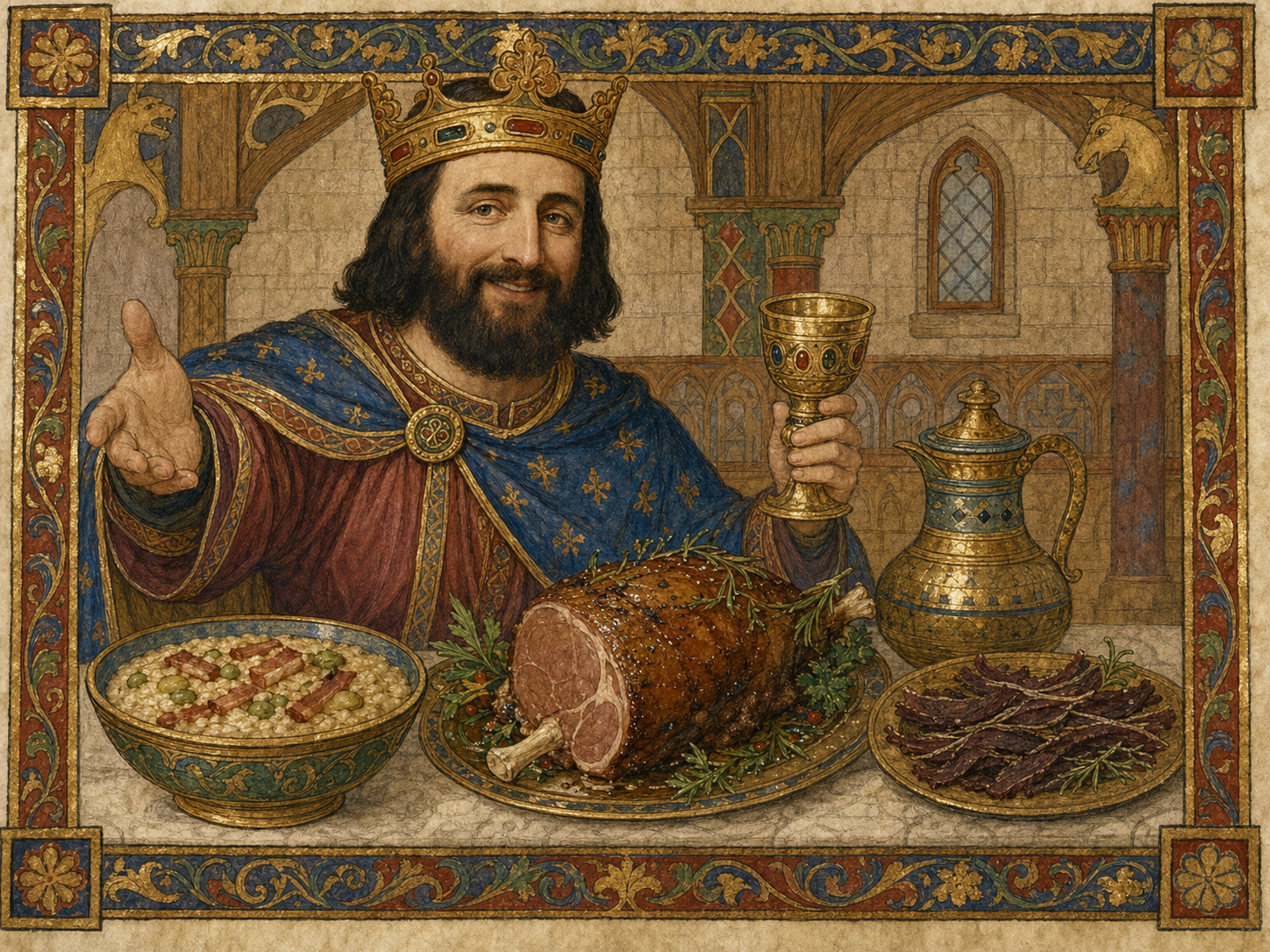Pepin the Short at the table