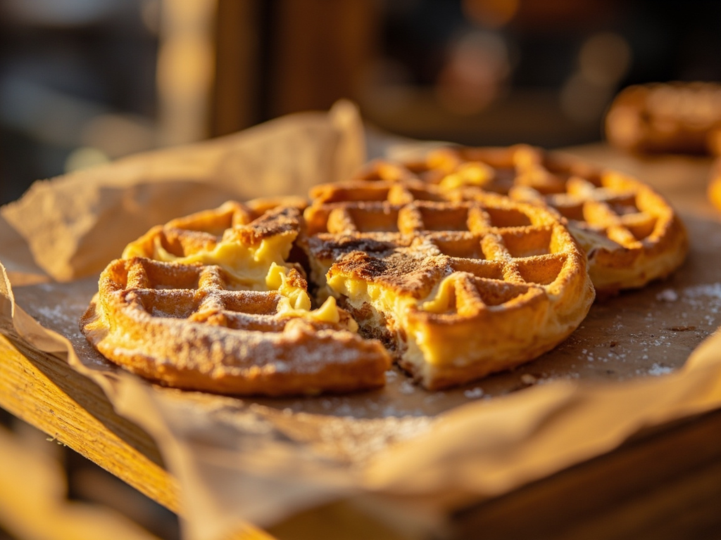 Gaufre fourrée à la cassonade