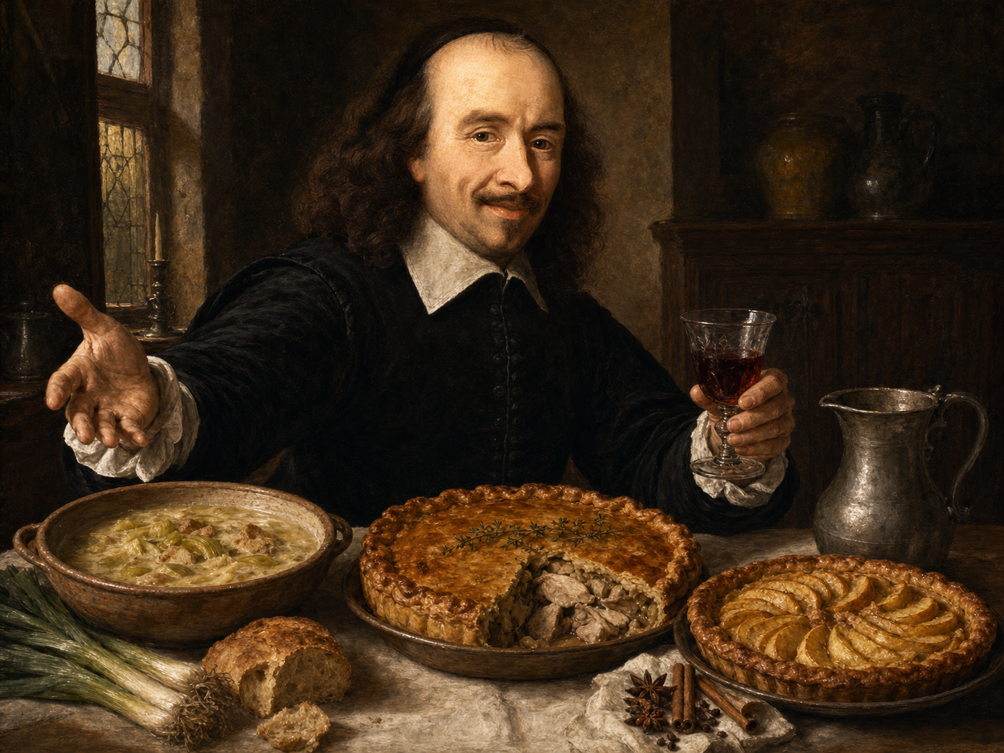 Pierre Corneille at the table