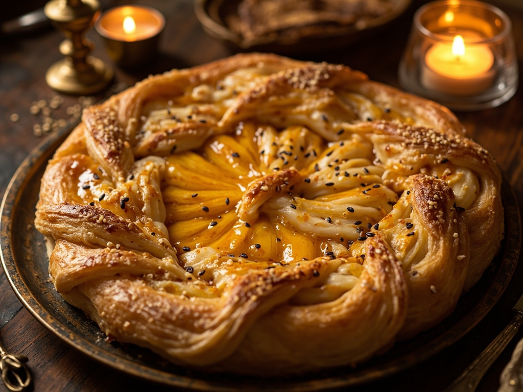 Plakous with Honey and Fresh Cheese