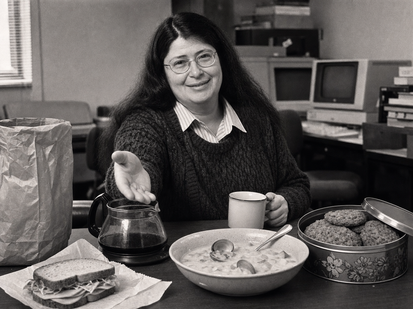 Radia Perlman at the table