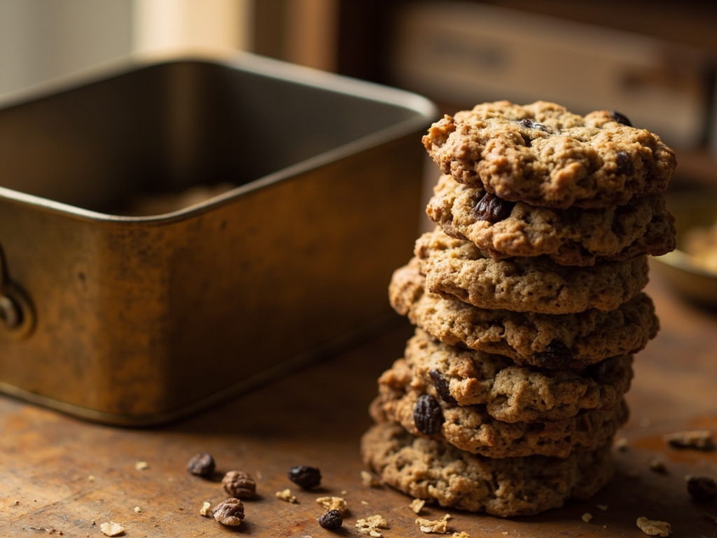 Les cookies aux flocons d'avoine de la boîte à biscuits