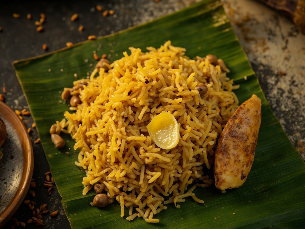 Riz au ghee, lentilles dorées et cumin (khichri princier)