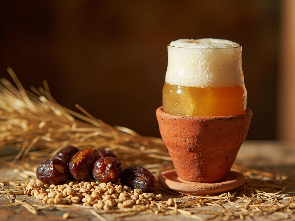 Bière douce d'orge au miel et à la datte (henqet)