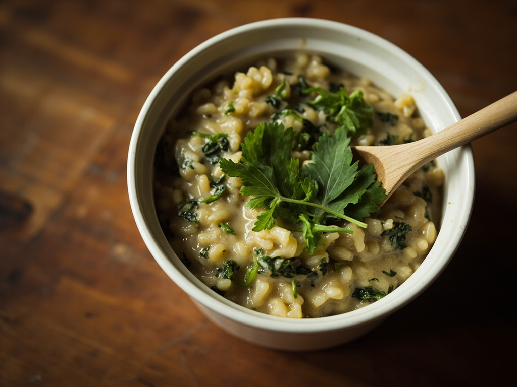 Vary amin'anana (rice with greens)