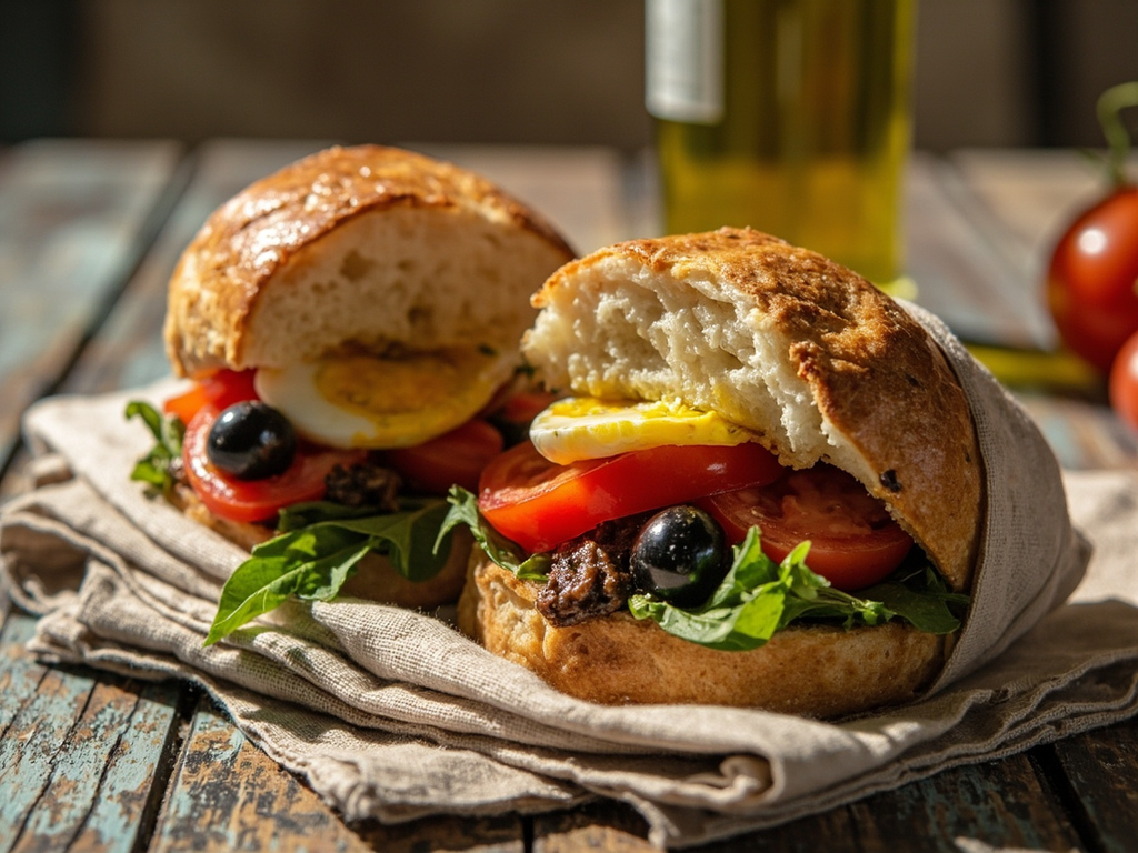 Pan-bagnat du maquisard (Maquis fighter's pan-bagnat)