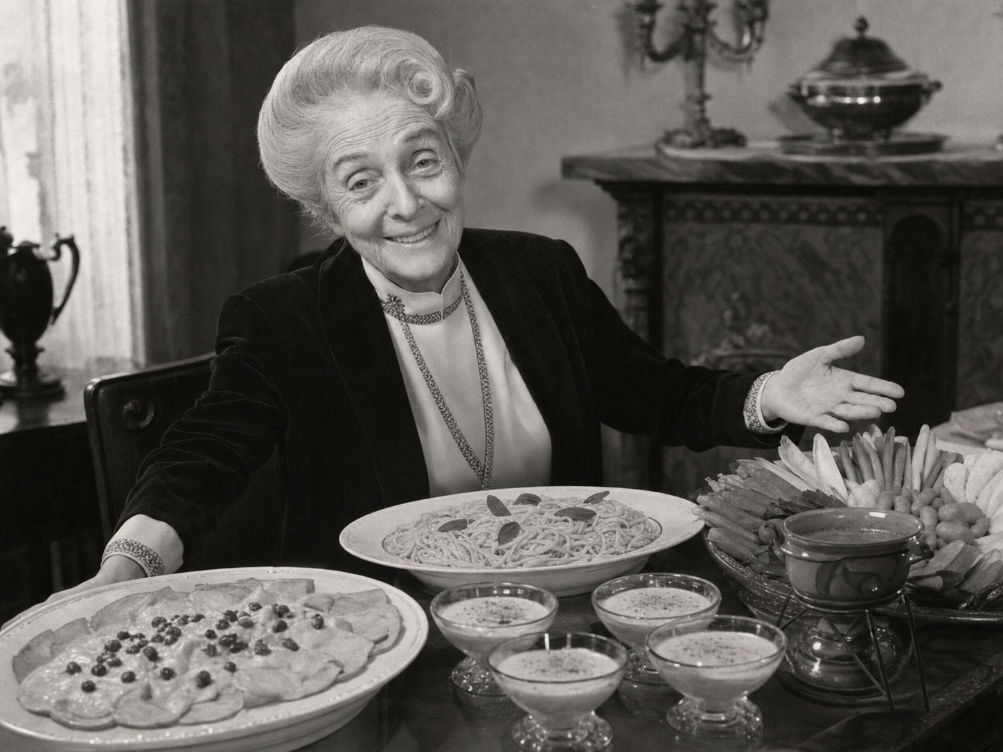 Rita Levi-Montalcini à table