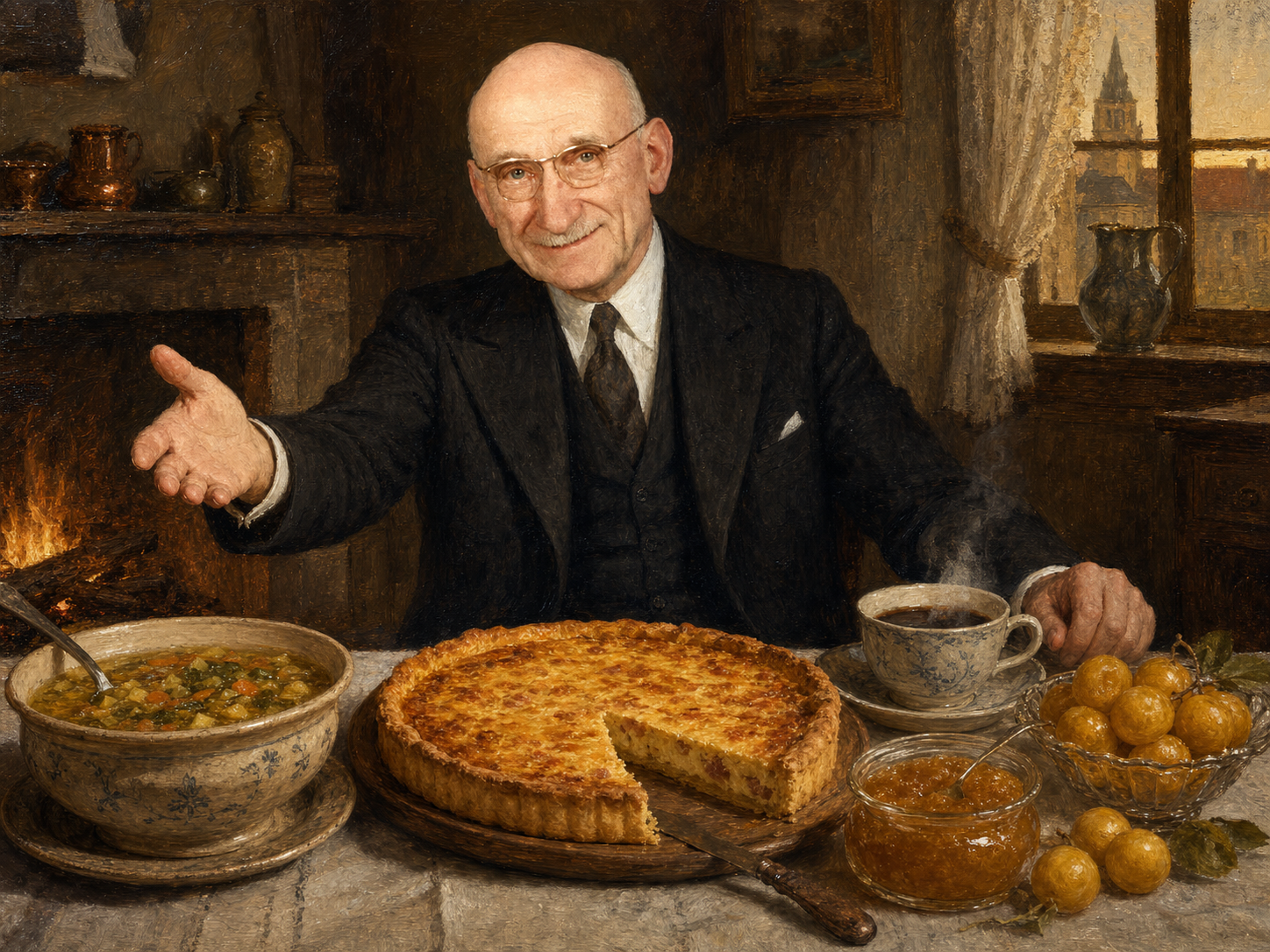 Robert Schuman at the table