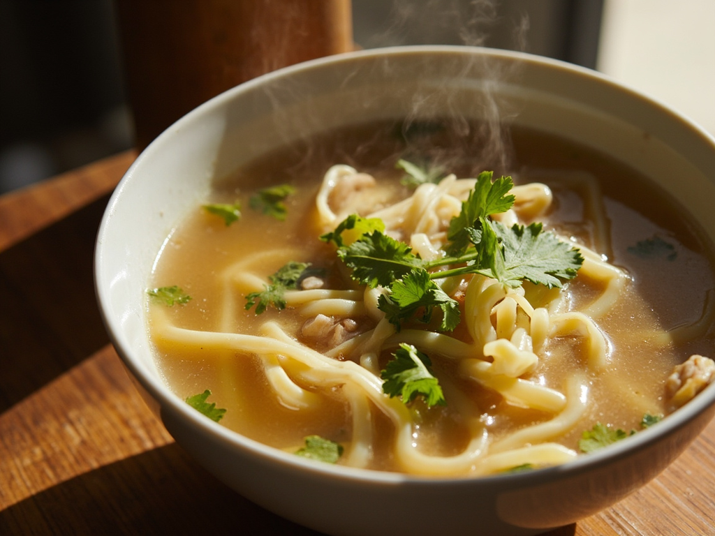 Rosół z kluskami — bouillon de poule aux nouilles
