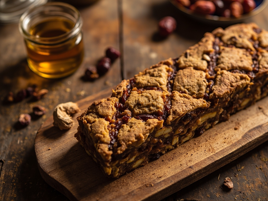Ashishah — gâteau pressé de raisins, figues et amandes