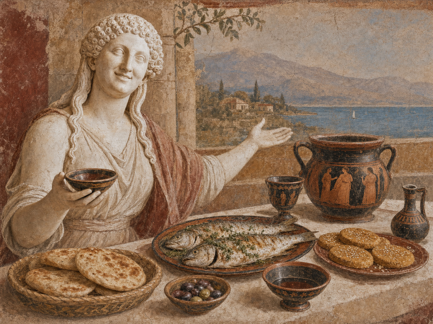 Sappho à table
