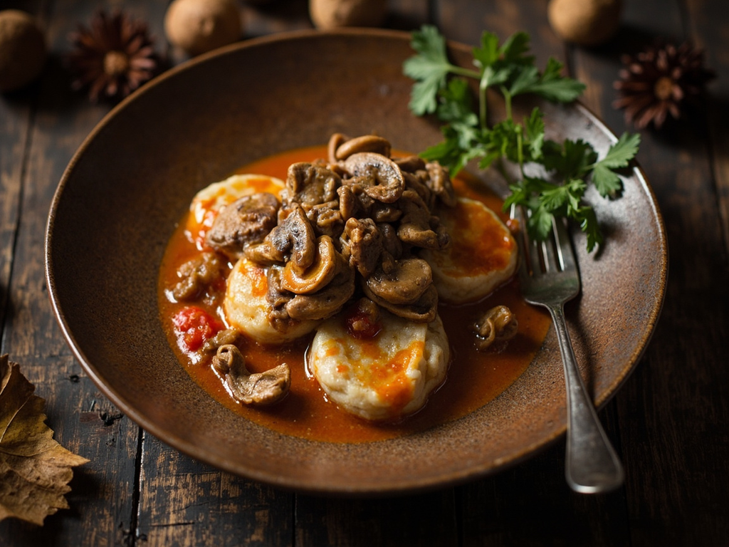 Cèpes séchés en ragoût (Steinpilzgulasch)