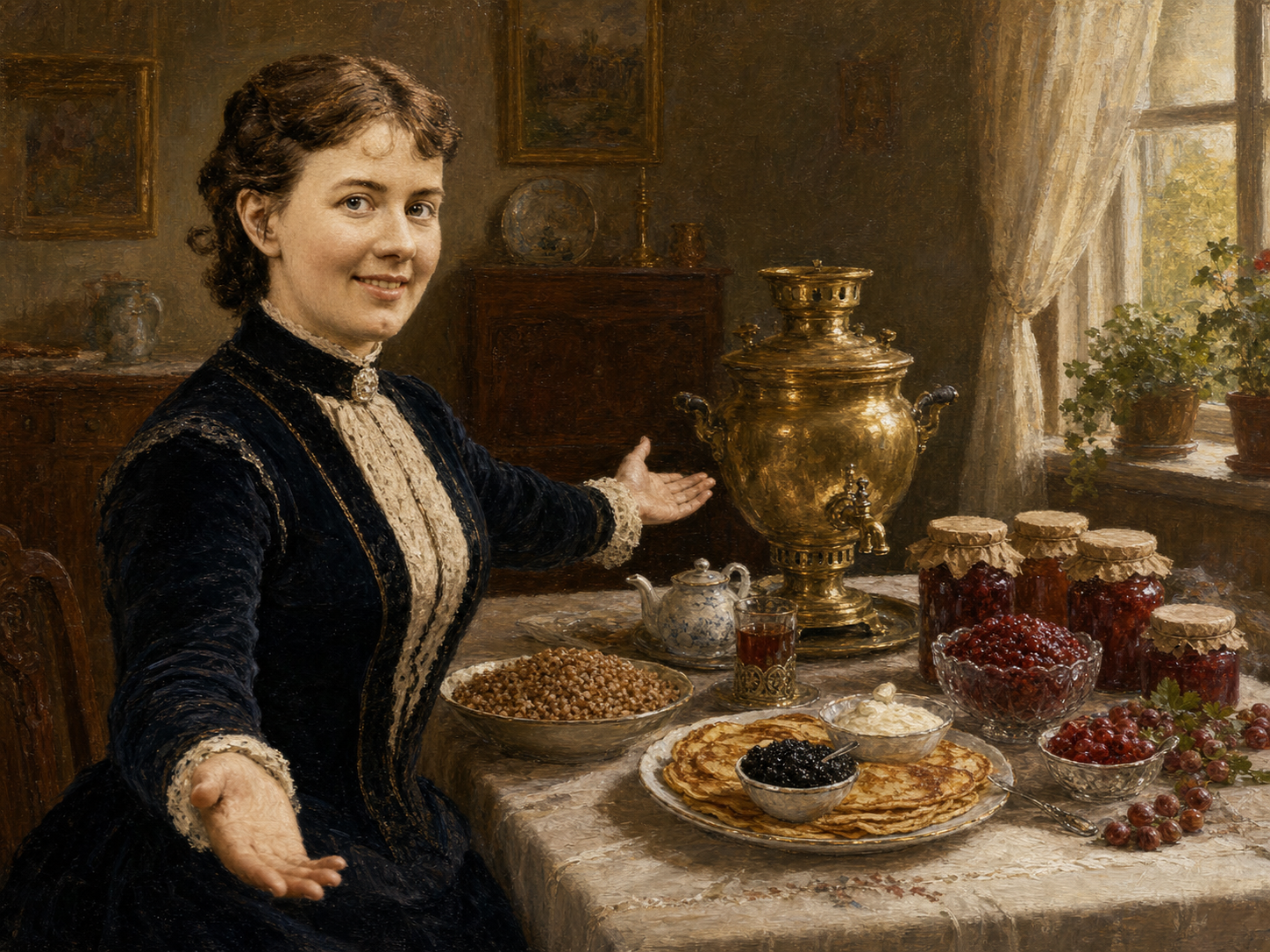 Sofia Kovalevskaya à table