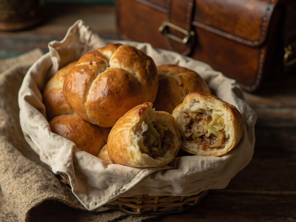 Pirojki au chou pour le voyage