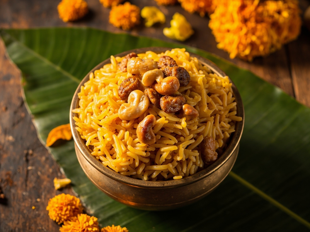 Chakkarai Pongal (riz doux au jaggery pour la fête de Pongal)