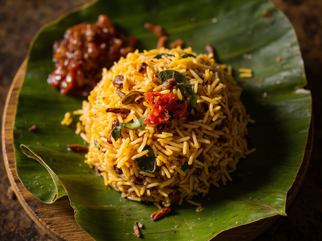 Puliyodarai (riz au tamarin du temple)