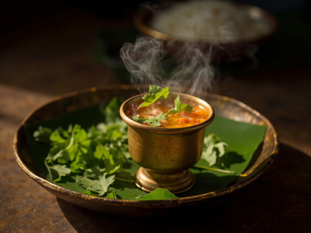 Milagu Rasam (bouillon de poivre et tamarin)