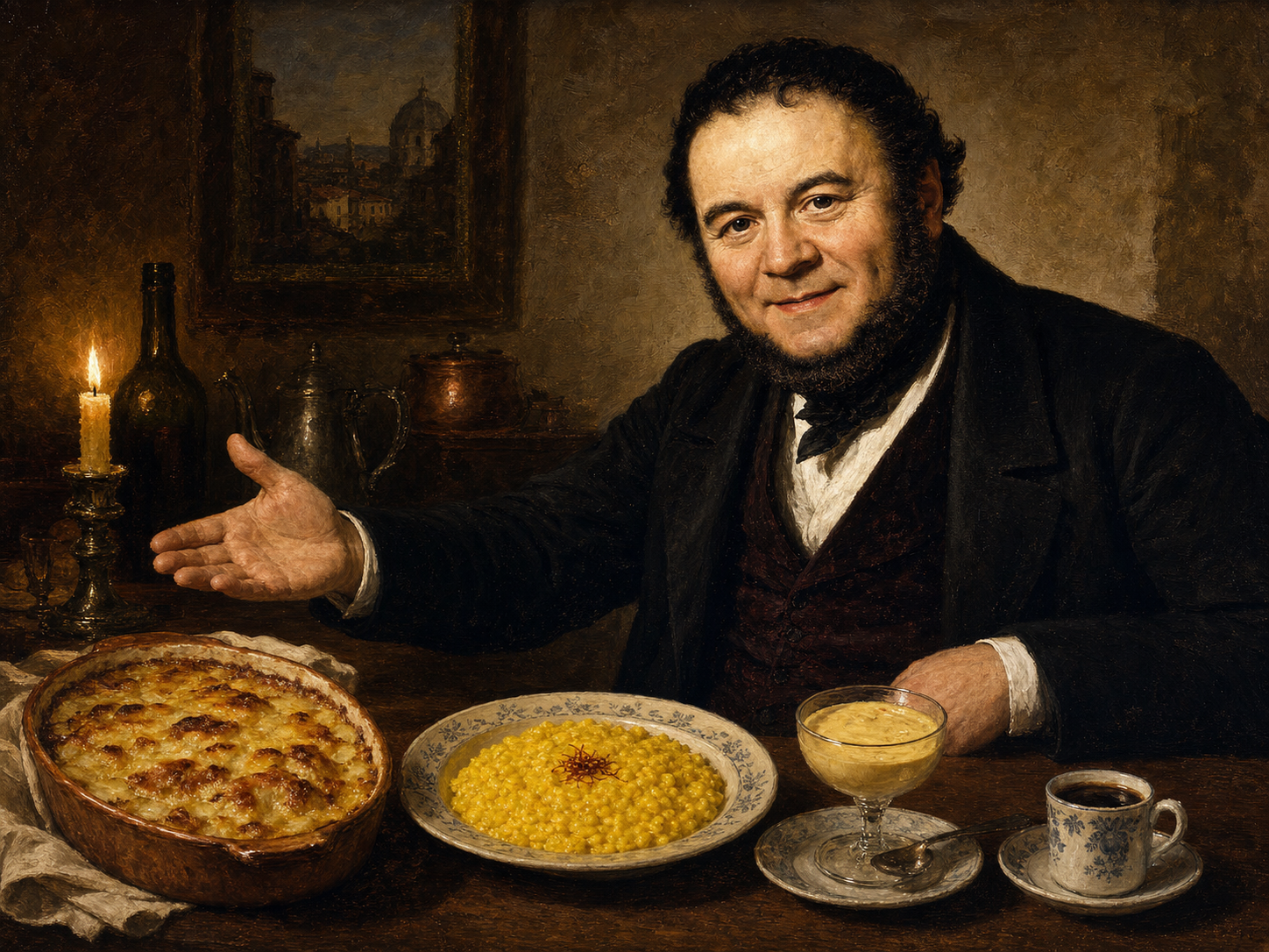Stendhal at the table