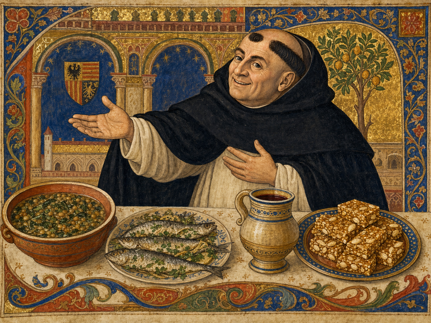 Thomas d'Aquin à table