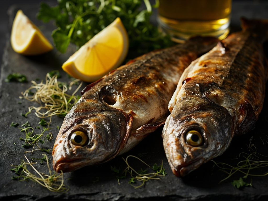 Harengs frais grillés aux herbes et au verjus