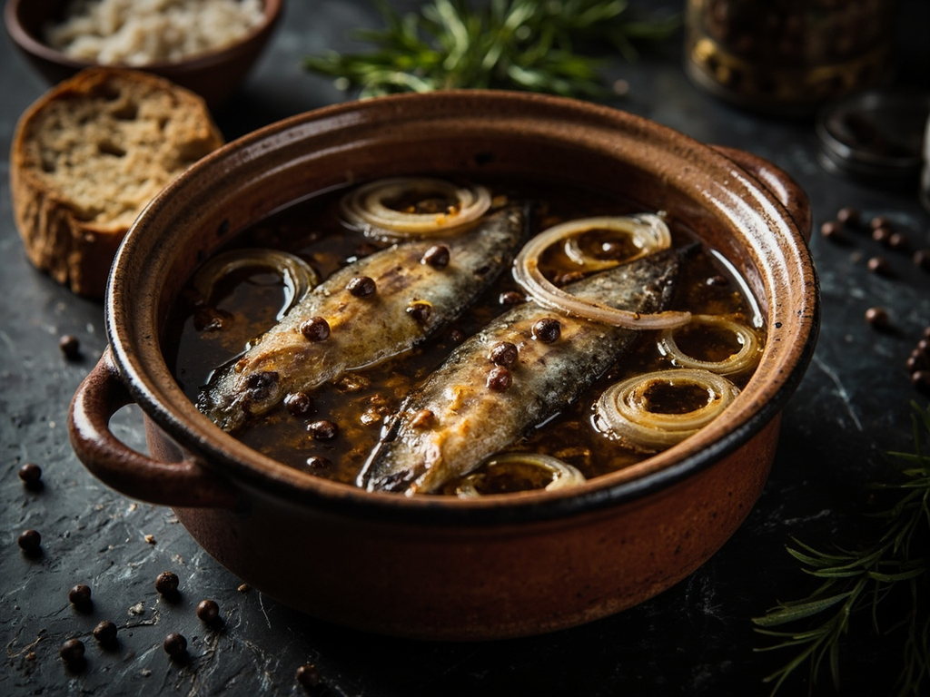 Harengs soused — poisson mariné au verjus et épices pour jour maigre