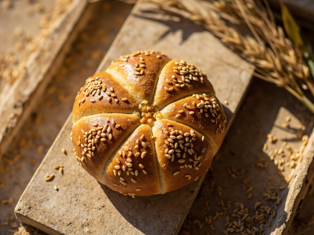 Conical Emmer Bread with Honey for the Altar
