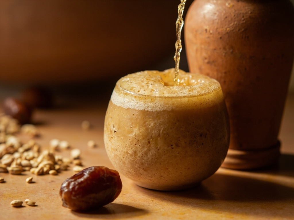Bière douce d'orge et de dattes (henqet)