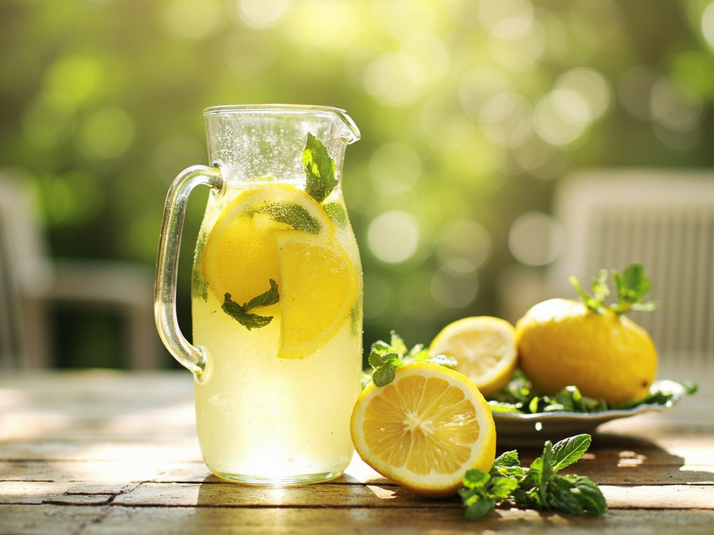 Homemade Mint Lemonade